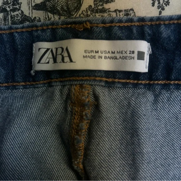 Zara Denim Faux Wrap Skort - Picture 10 of 14